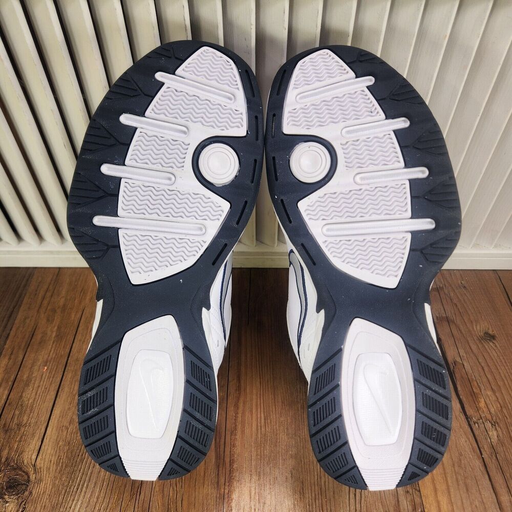 Nike Air Monarch IV Mens 8.5 White Silver Dad Training Sneakers Shoes 415445-102 - Picture 8 of 11